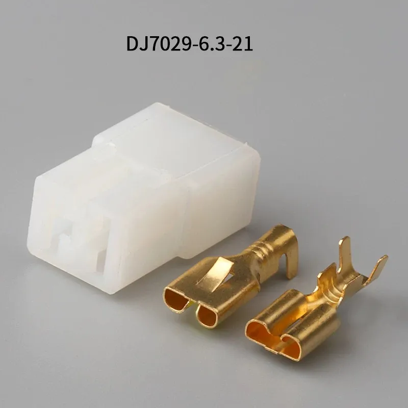 

180923-5 500SETS DJ7029-6.3-21 6.3mm 2Pin AMP Car Electrical Wire Connectors for Audi ,BMW,Honda,Toyota,NISSAN AND other models.