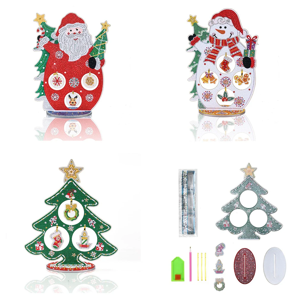 

5D DIY Diamond Painting Christmas Tree Craft Home Ornaments Resinstone Mosaic Christmas Decoration for home 2020 Navidad Gifts