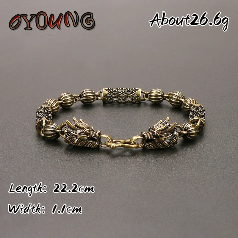 Винтажный латунный браслет с драконом ювелирные изделия Модные аксессуары панк
