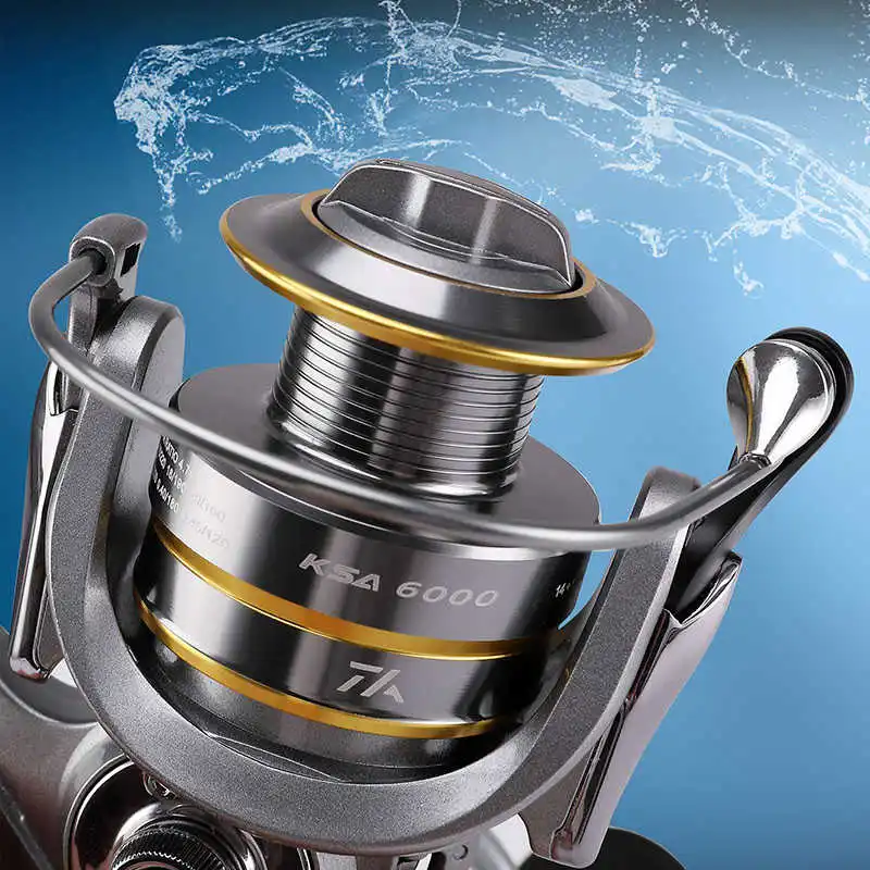 

High quality double coil 14 + 1 1000-7000 5.5: 1 ratio of reeling gear for saltwater fisheries carp reel fishing tool