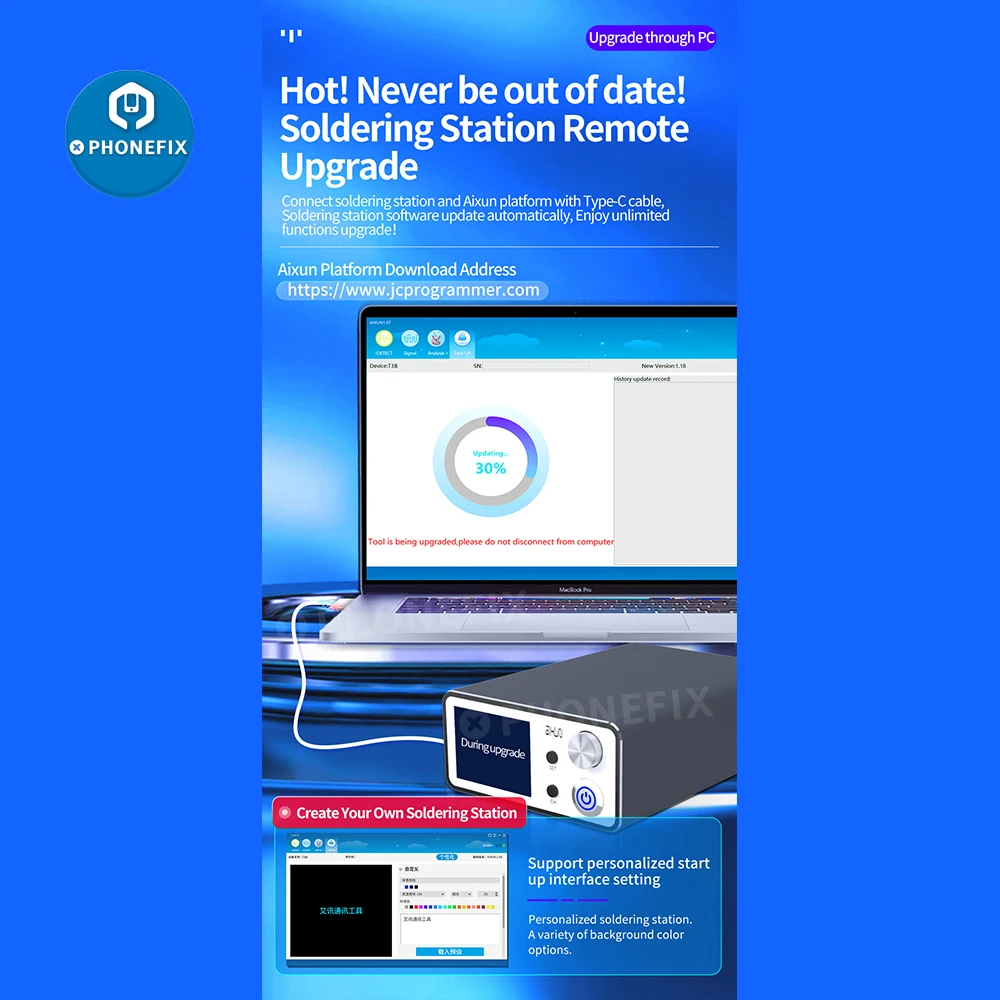 Умная паяльная станция JCID AIXUN T3B с ручкой T210 T115 Электрический паяльник сварочные