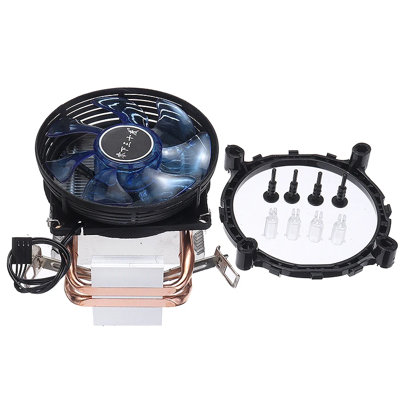 New Arrival Blue LED CPU Cooler Fan Heatsink for Intel LGA1155 /775/AMD AM4/AM3+/AM3/AM2+ Fans Cooling Computer Accessories | Компьютеры и