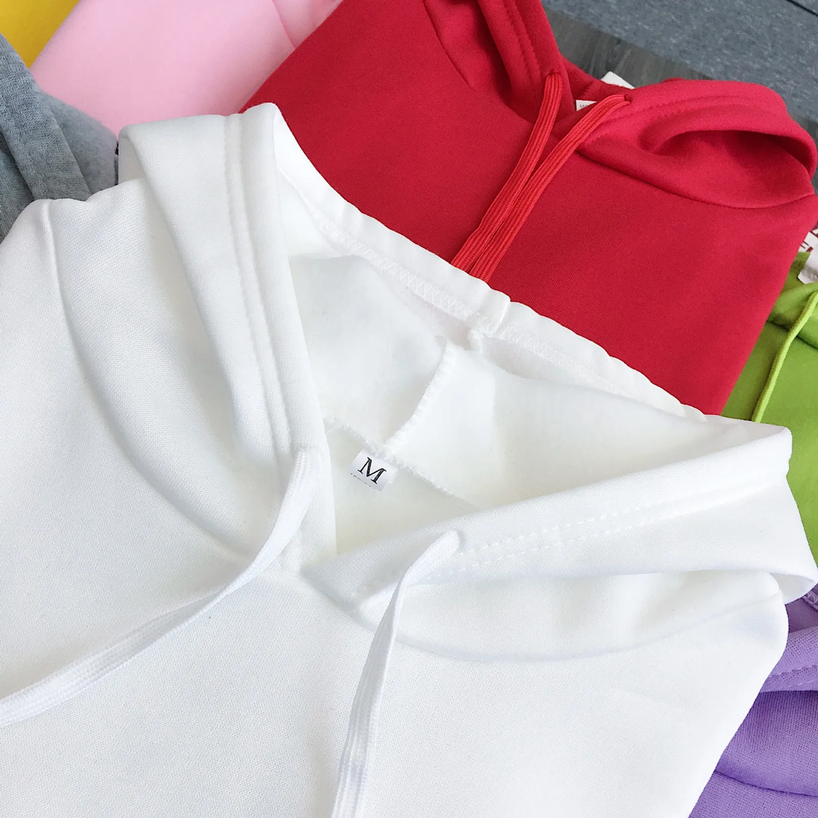 The Scarf Collar Solid Hoodies Sweatshirts 2022 Women Kawaii Harajuku New Sweat Punk For Girls Clothing European Tops Korean