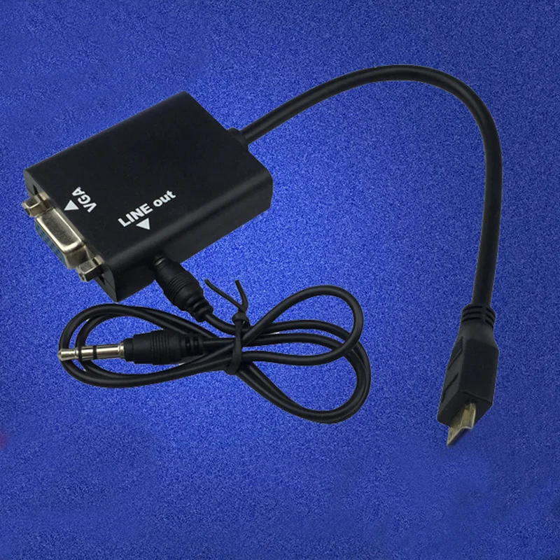 Мини-адаптер HDMI-VGA мини-адаптер HDMI с внутренней резьбой на внутреннюю резьбу VGA 1080p