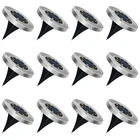 Водонепроницаемые садовые фонарики на солнечной батарее, 8 светодиодов, ландшафтное освещение для двора, настила, газона, внутреннего дворика, дорога, украшение для тропа