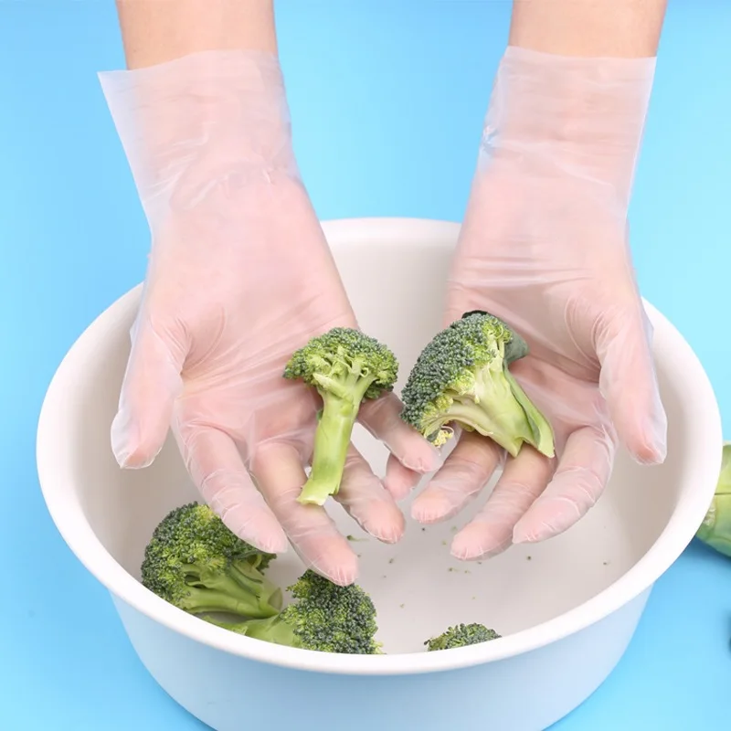 

100Pcs PVC Disposable Gloves Waterproof Powder Free Latex Gloves For Household Kitchen Laboratory Cleaning Gloves