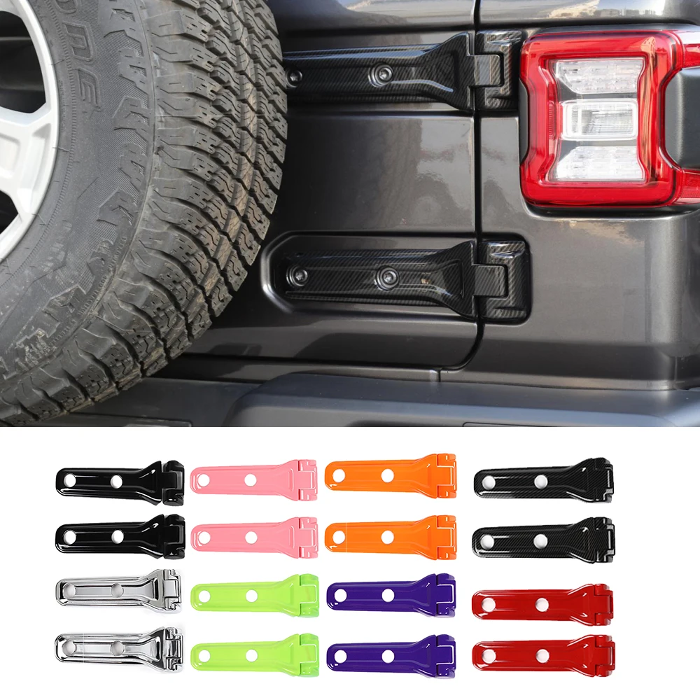

ABS Car Stickers for Jeep Wrangler JL Gladiator JT 2018-2021 Rear Tailgate Spare Tire Door Hinge Decoration Cover Accessories