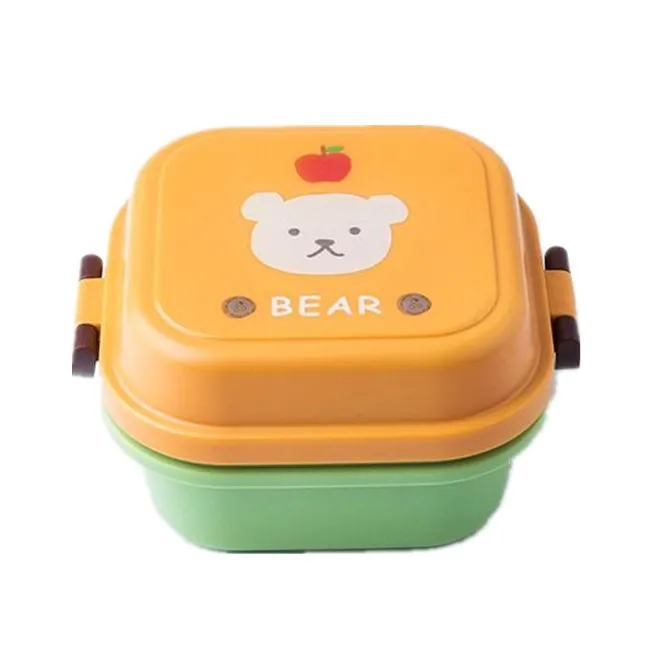 540ml Orange Мультфильм Ланч-бокс микроволновая печь Lancheira Comida закуски Bento коробки для детей контейнер для еды столовая посуда детский Пикник школьный Ланчбокс - Цвет: 540ml Orange
