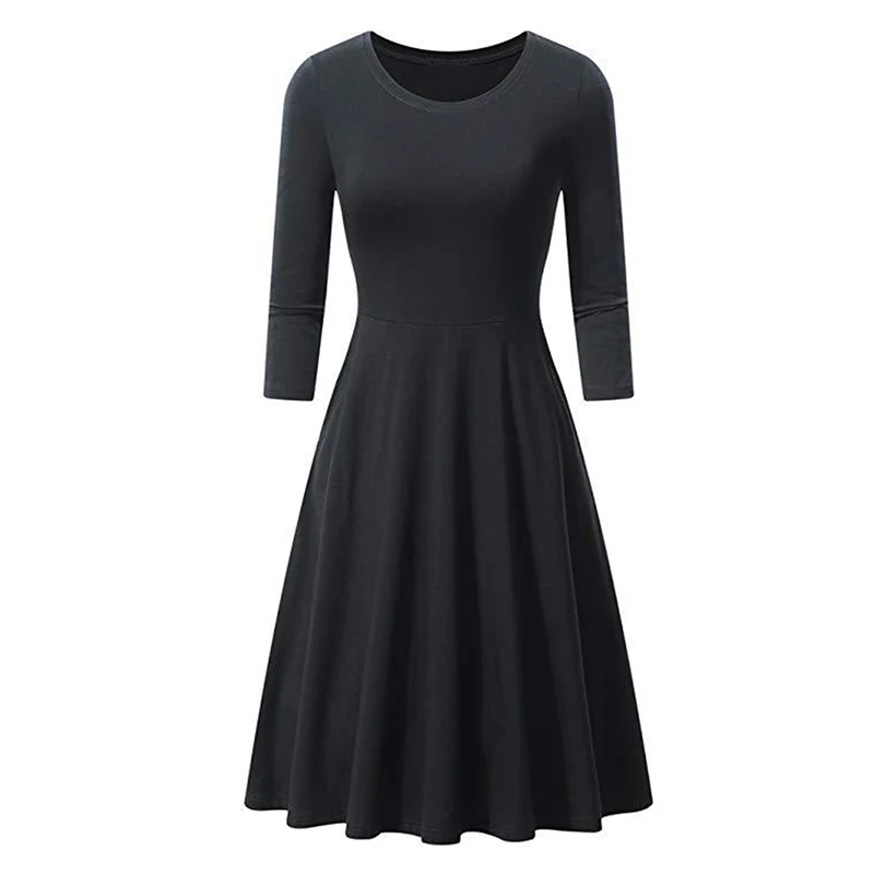 Модное сексуальное пляжное платье с круглым вырезом женское повседневное