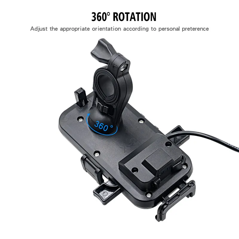 Держатель для телефона мотоцикла велосипеда с двумя usb портами подставка