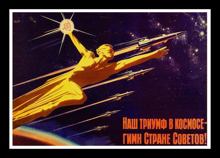 

Perfect JL Vintage Poster Russian Propaganda Space Race Poster Wall Art Painting Classic Movie Poster Wall Stickers