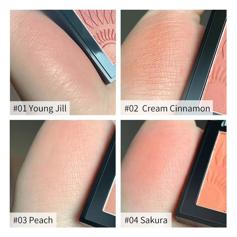 ZEESEA Новые 4 цвета пигментированные румяна Румяна для лица натуральные