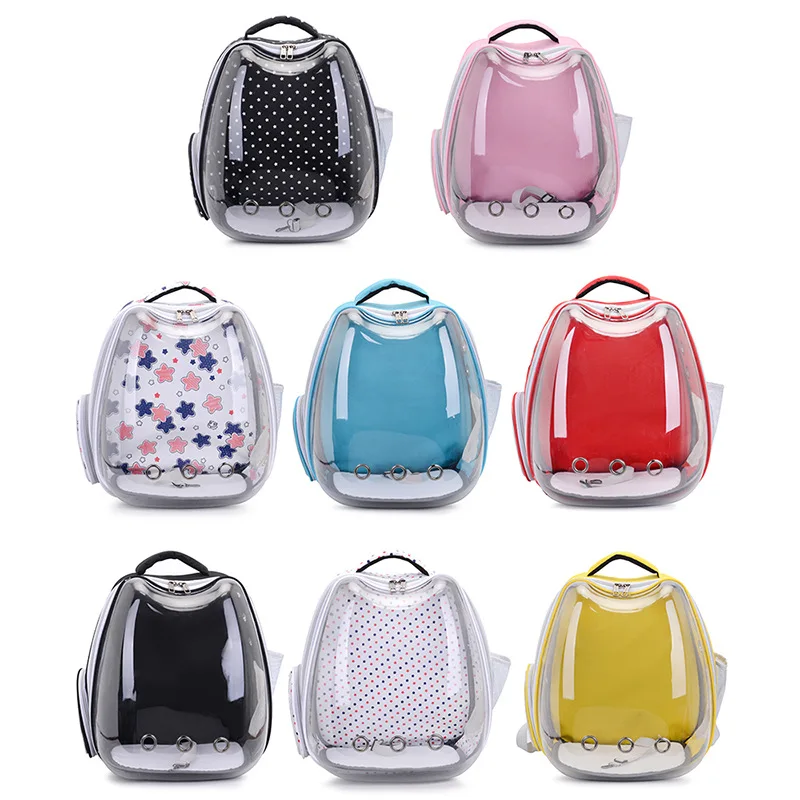 

Pure Color Cat Ear Pet bag Portable Space bag Transparent Backpack Dog Bag Cat Backpack Pet Supplies & Pet Cat Space Handbags