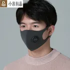 Youpin SmartMi черная маска для рта PM2.5 противозагрязняющая Пылезащитная маска от бактерий маски для лица для защиты от гриппа фильтр респиратор с дыхательным клапаном
