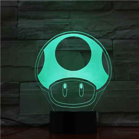 Светодиодная Ночная лампа в виде гриба для детской комнаты Декоративный 3D