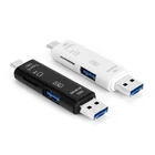 Кардридер USB 3,1, высокоскоростной кардридер для SD, TF, Micro SD, USB C, OTG