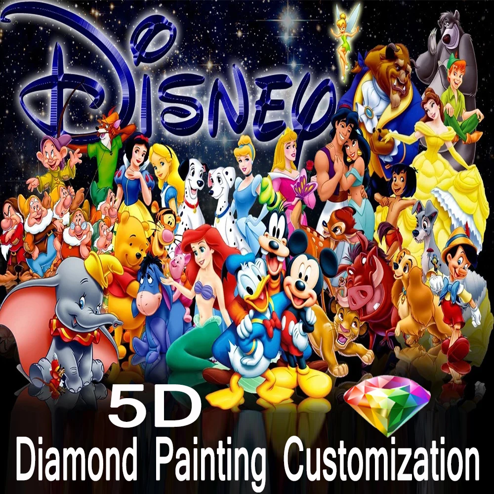 

Diamond Painting 5D DIY Full Round Diamond Embroidery Disney Cartoon Full Series Character Mosaic Painting Home Decoration Gift