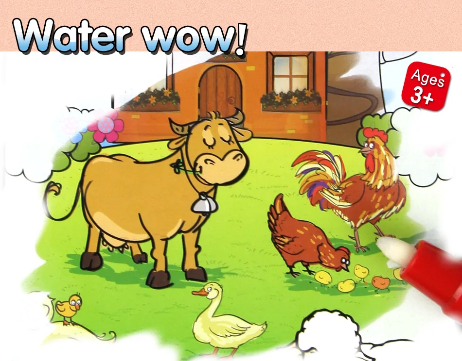 6 видов водного рисунка книга коврик для раскраски Doodle& 1 волшебная ручка многоразовая доска для рисования Juguetes для детей игрушки для рисования Рождественский подарок