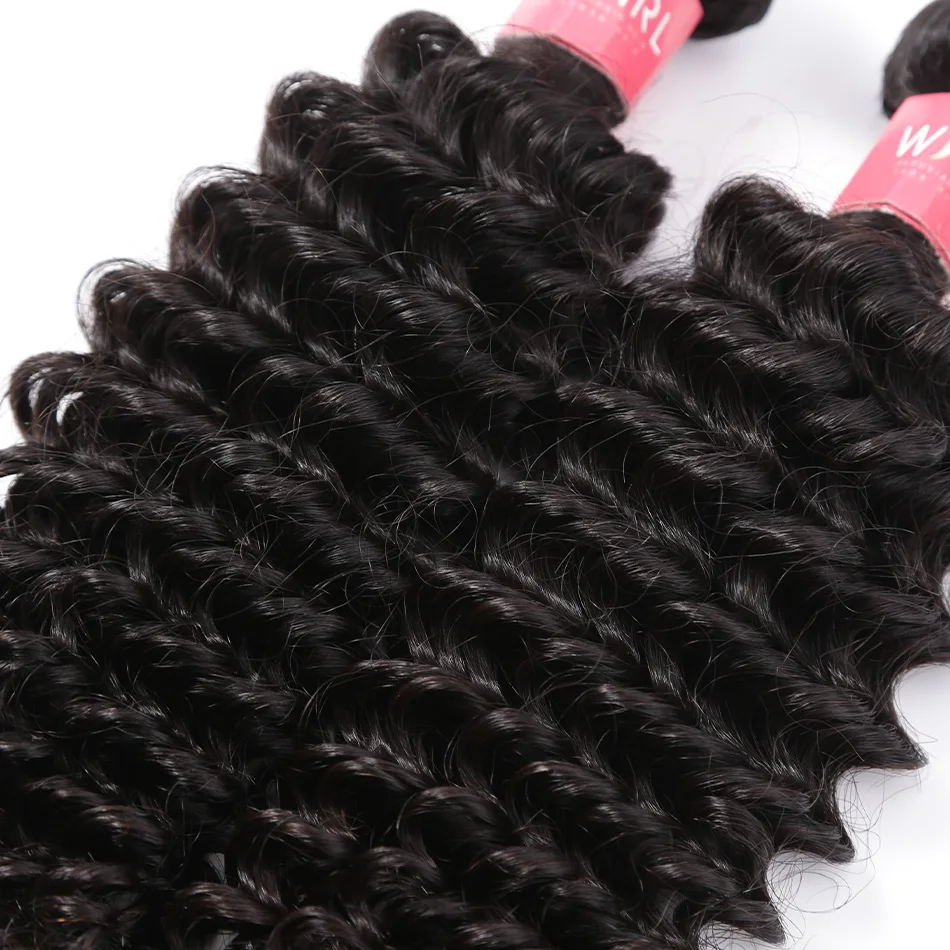 WIGIRL 28 30 Inch Deep Wave Hair Bundles 1 3 4 Brazilian Weave Unprocessed 100% Virgin Human Extensions Weaves | Шиньоны и парики