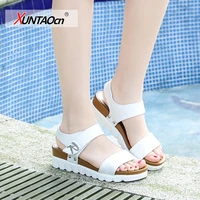 hot summer gladiator sandals women aged leather flat fashion women shoes casual occasions comfortable the female sandals 5cm