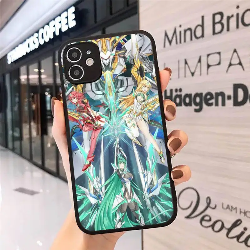 

xenoblade chronicles 2 cute funny cartoon Phone Case Matte Transparent for iPhone 7 8 11 12 s mini pro X XS XR MAX Plus cover