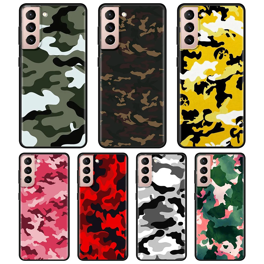 

Phone Case For Samsung Galaxy S20 S21 FE Ultra S21 S20 S10 S9 S8 Plus S10Lite S10e S7 Edge Note 20 9 Camouflage Army Pattern