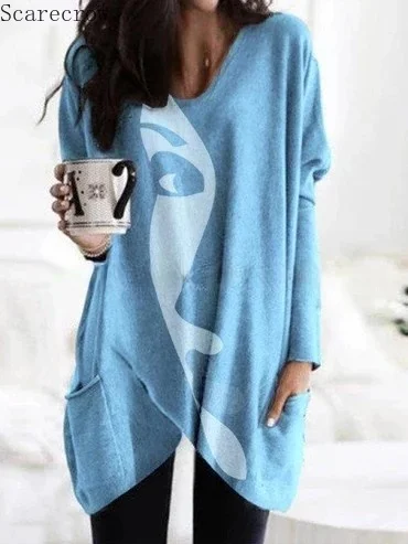 

5XL Women Autumn Pullover Casual Loose Y2k Tops Graphic Tee Woman Tshirts Woman Tshirts Oversized T Shirt Goth Y2k Aesthetic