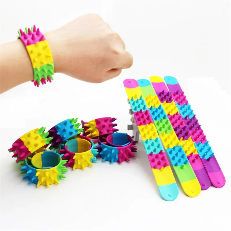

Spiky Slap Bracelet Silicone Spike Fidget Bracelets Office School Classroom