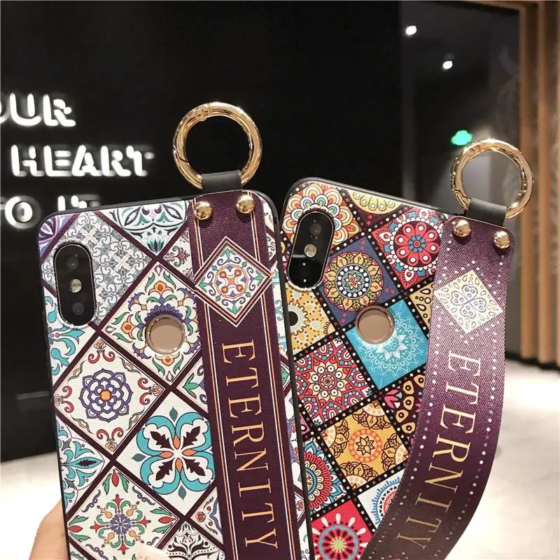 

Phone Holder Case For Huawei P20 P30 P40 Lite Pro Honor 20 10 Pro Mate 20 Pro 30 Lite Nova 5t 3i TPU phone Wrist Strap Case