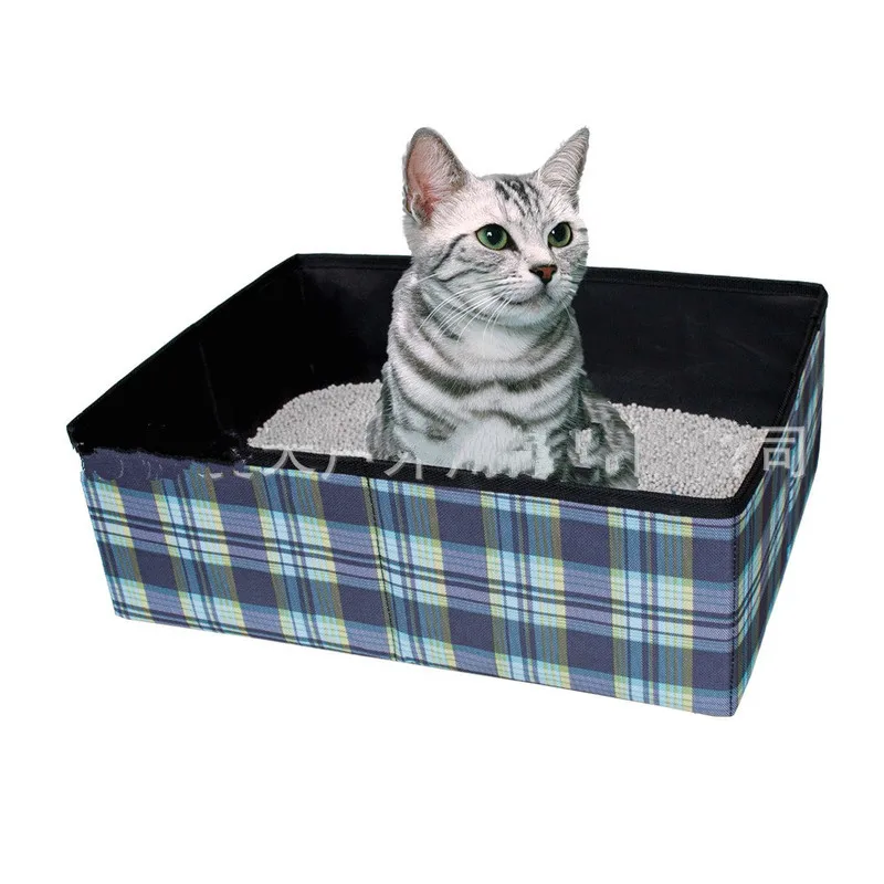 Pet New Outdoor Folding Waterproof Cat Litter Box Toilet Oxford Cloth | Дом и сад