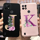 Чехол-накладка для Oppo Realme C21, Realme C21Y, силиконовый, с милыми буквами