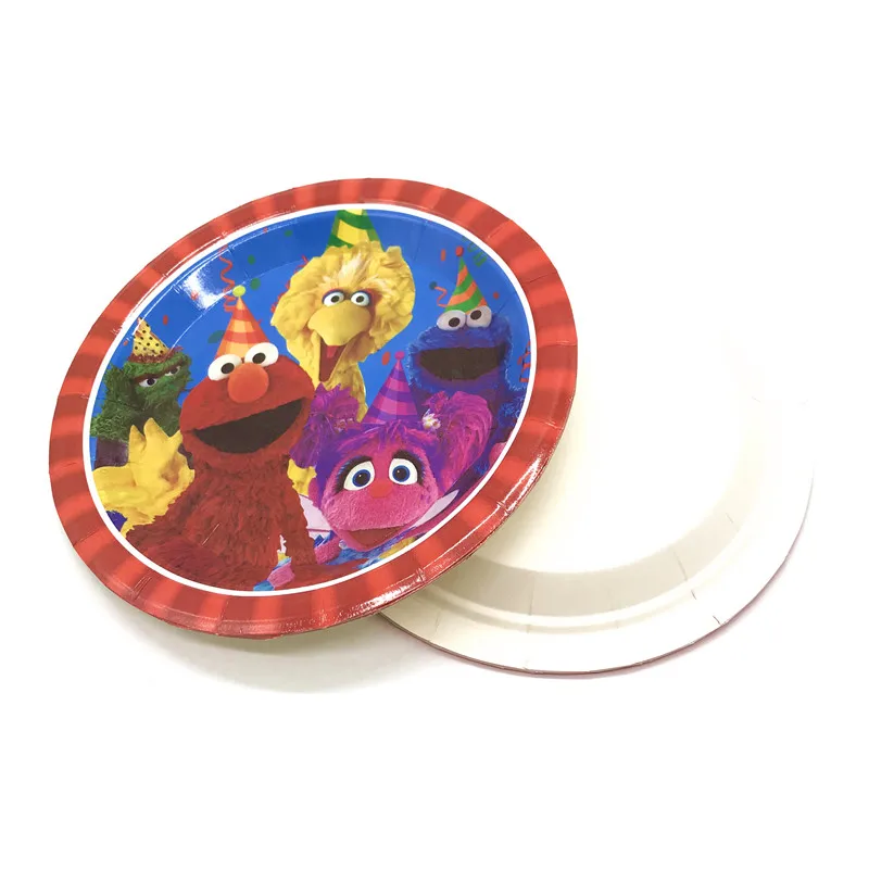 

20/40 Sesame Street Elmo Cartoon theme Kids Birthday Party Decoration Set Party Supplies Baby Birthday Pack Event Party Supplies