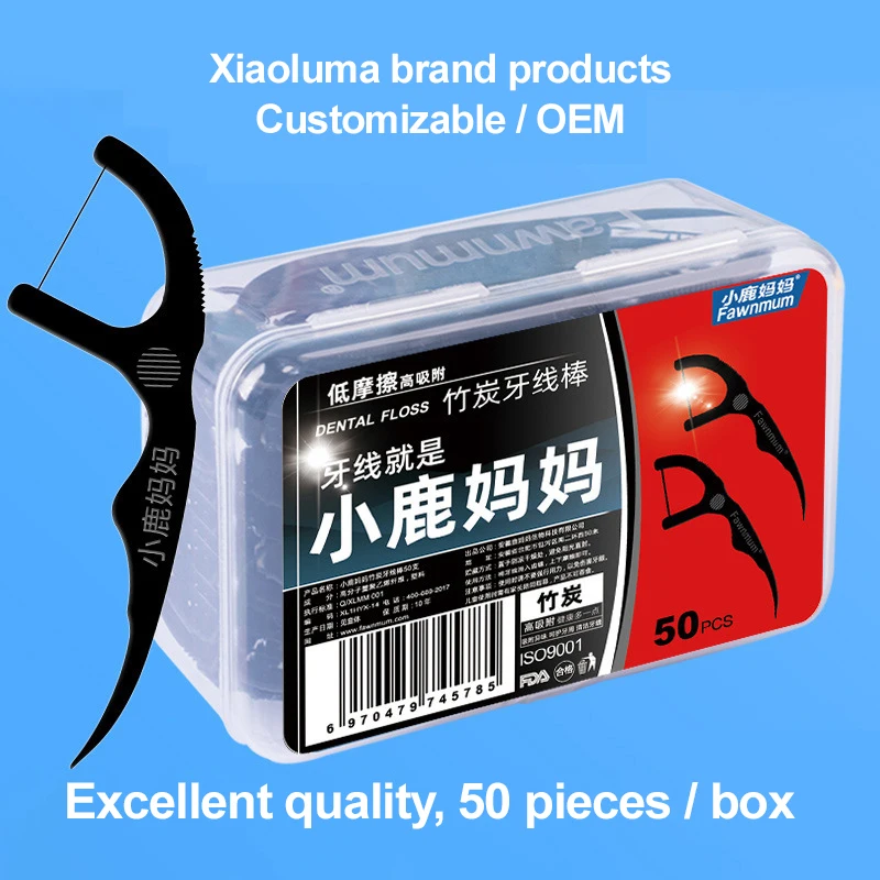 

30/50pcs/box Adult Dental Floss Stick High Quality Low Friction High Absorption Plastic Toothpicks Detail Cleaning Oral Health