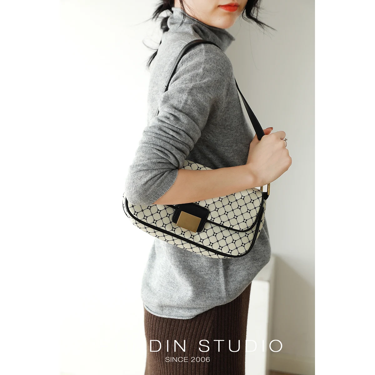 

Merino Wool High Collar Knitting Long sleeve knit top women