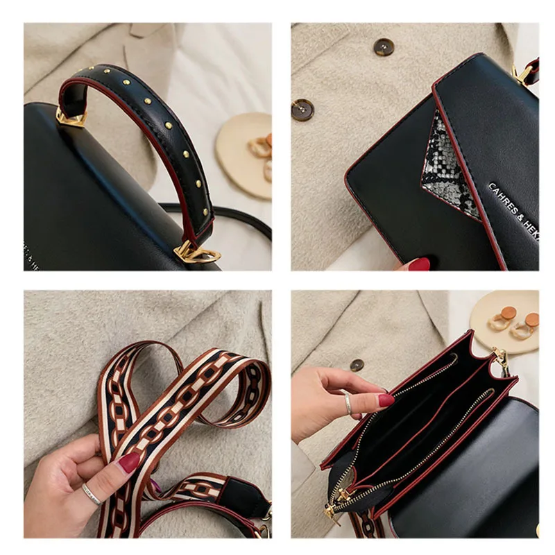 Женская вечерняя сумка через плечо PU2019 новая зимняя с широким плечевым ремнем