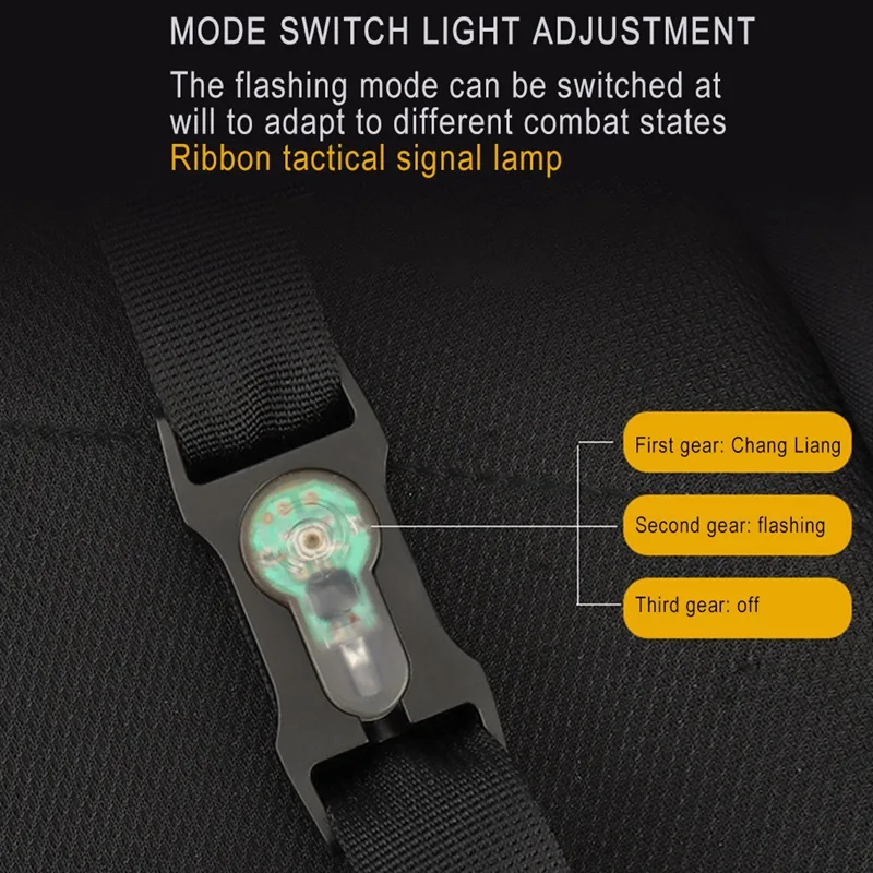 

Suitable For Outdoor Multiplayer Sports With 2.5cm Webbing Tactical Signal Light