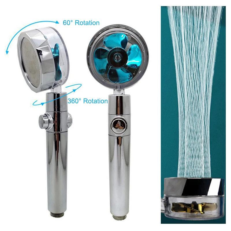 Насадка для душа водосберегающая с вентилятором высокого давления поворот на 2021