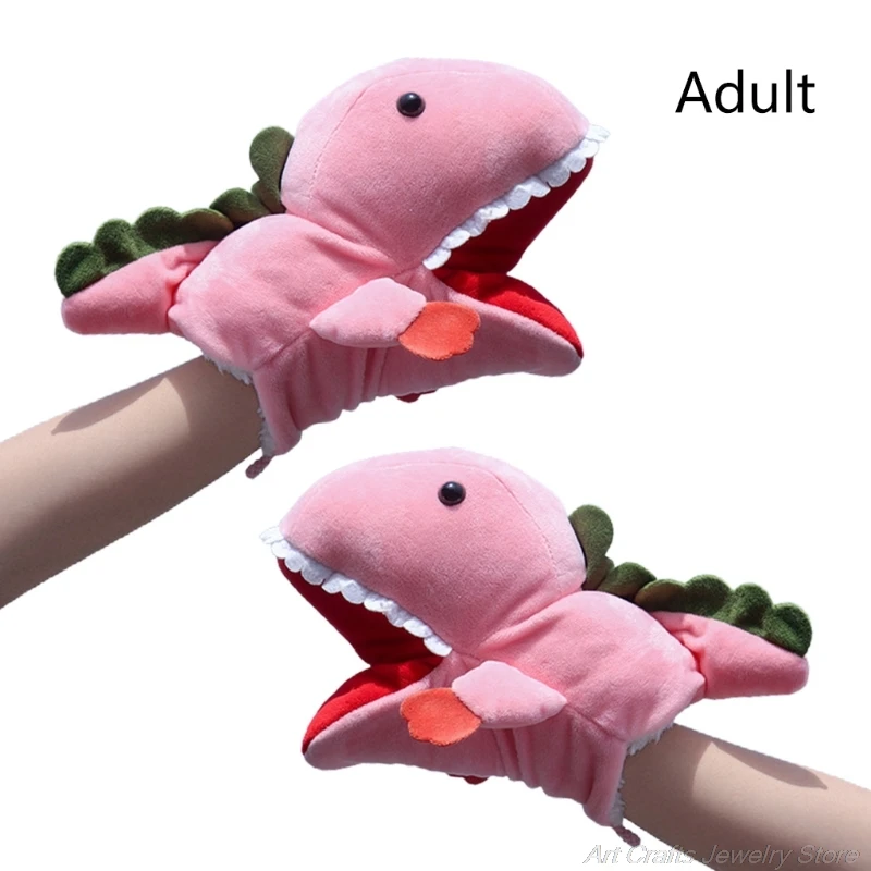 

Adult Kids Cartoon Dinosaur Gloves Plush Toys Winter Thicken Lining Thermal Warm Mittens Animal Cosplay Party Photo Prop A20 21