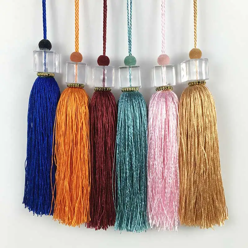 20pcs/package polyester silk tassel hanging ear tassel 25cm tassel curtain accessories home decoration DIY decorative handmade