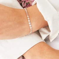 gold handmade stainles steel shiny sequins round disc chains for women bracelet anklet making supplies best friends accessories