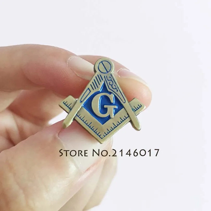 

100 шт. Заводские индивидуальные булавки, Шпилька для лацкана в форме масонской, синий домик, мягкая эмалированная металлическая брошь, брошь в виде Маскана