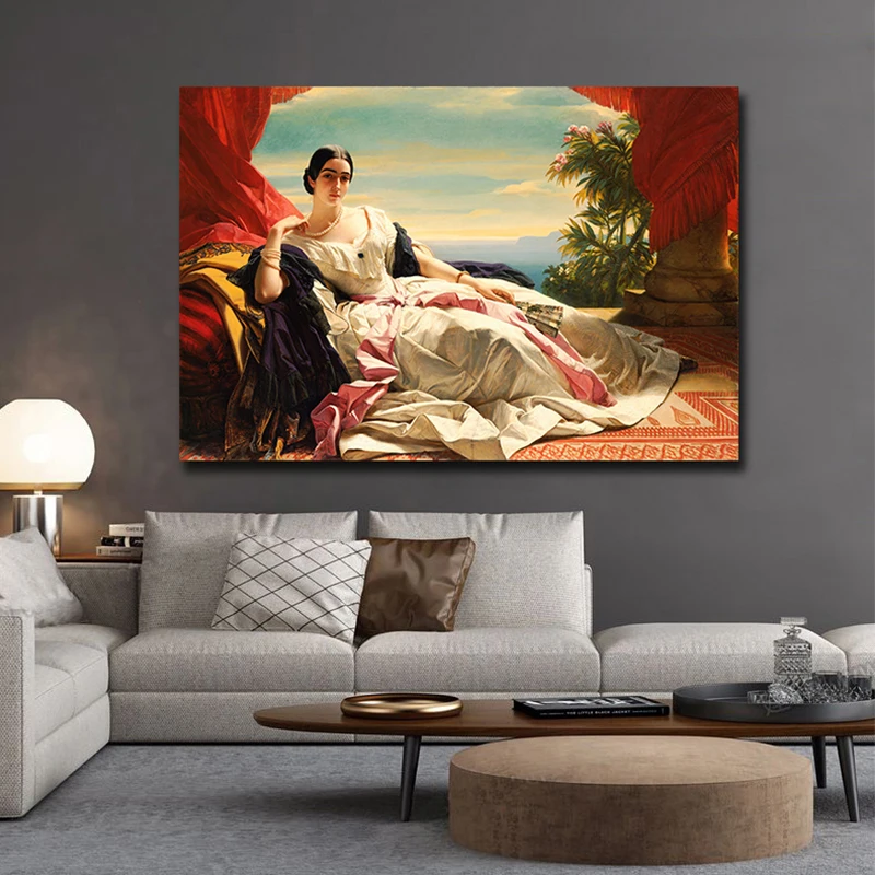Franz Hal Famous Painting Free Shipping Classical Court Noble Women Oil Canvas Prints Art Decor Picture Home | Дом и сад