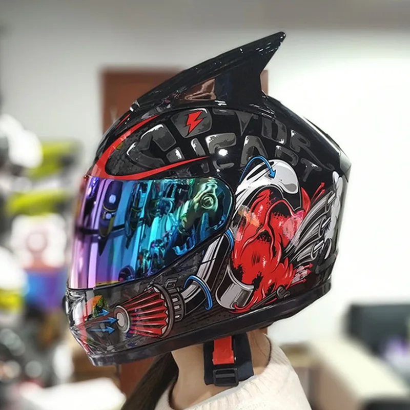 Мотоциклетный шлем с двойным козырьком модульная защита для лица|Шлемы| |