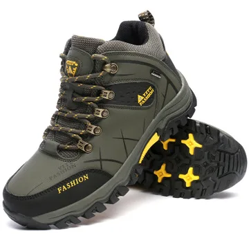 New Men Winter Snow Boots Warm Super High Quality Waterproof Leather Sneakers Outdoor Male Hiking Work Shoes 39-47 | Обувь