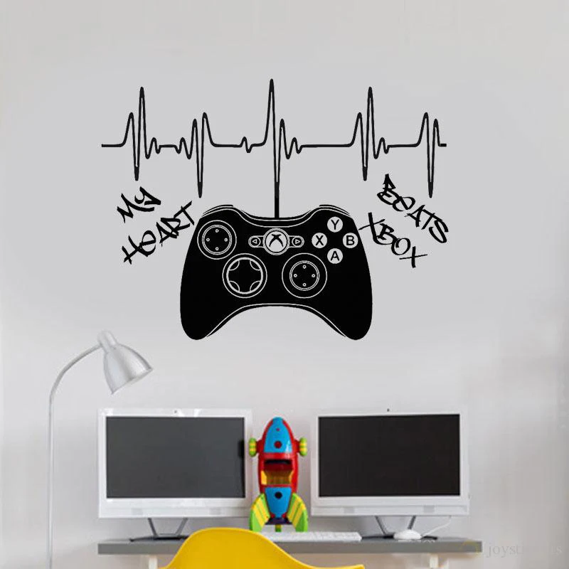 My Heart Xbox 360 Controller Gampad Wall Art Decal Sticker Picture Poster joy931 | Дом и сад