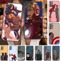 marvel superhero hero phone case hull for samsung galaxy a70 a50 a51 a71 a52 a40 a30 a31 a90 a20e 5g a20s black shell art cell c