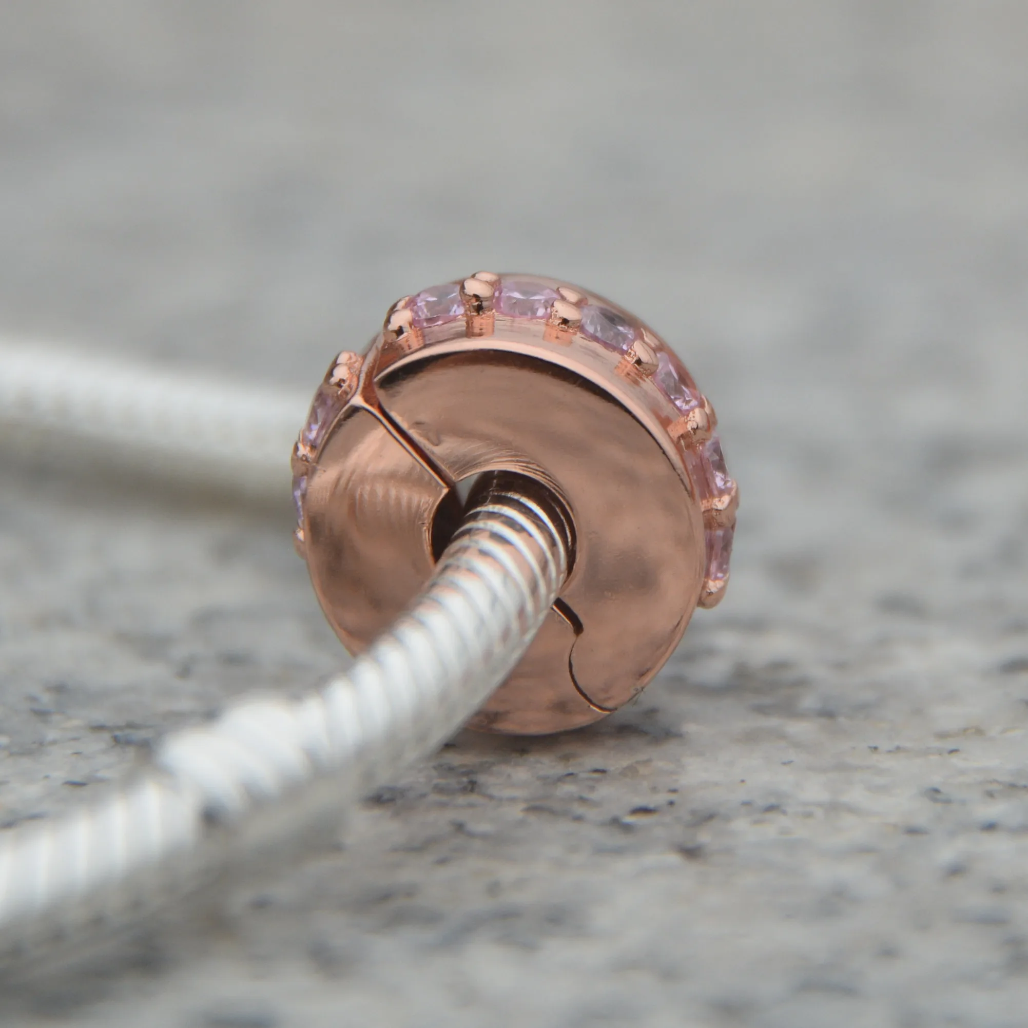 Gincco цвета розового золота Розовый кубический циркониевый зажим очаровательный