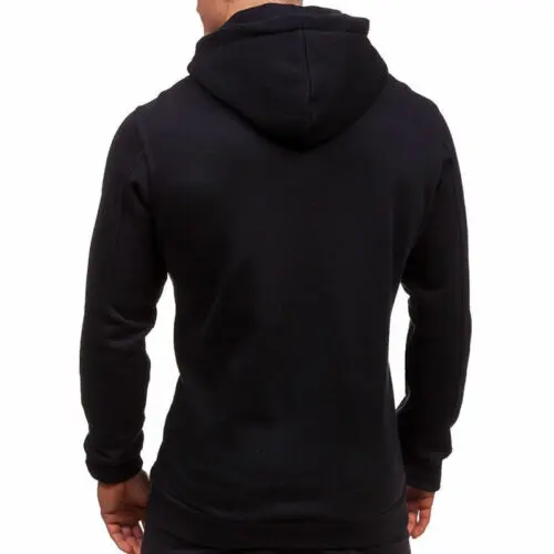 Демисезонный Slim Fit толстовки для мужчин толстые Толстовки с капюшоном спереди