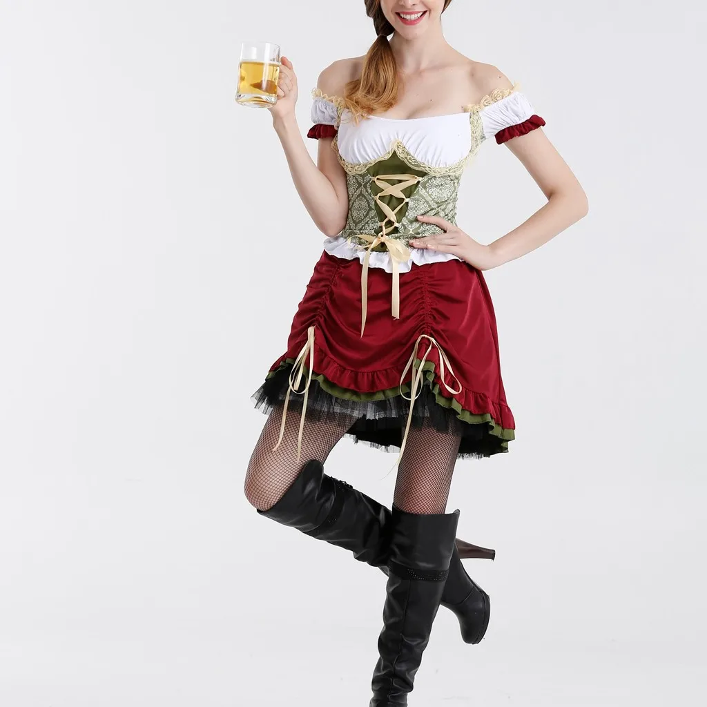 Хит продаж женские костюмы немецкой горничной дирндл женское карнавальное
