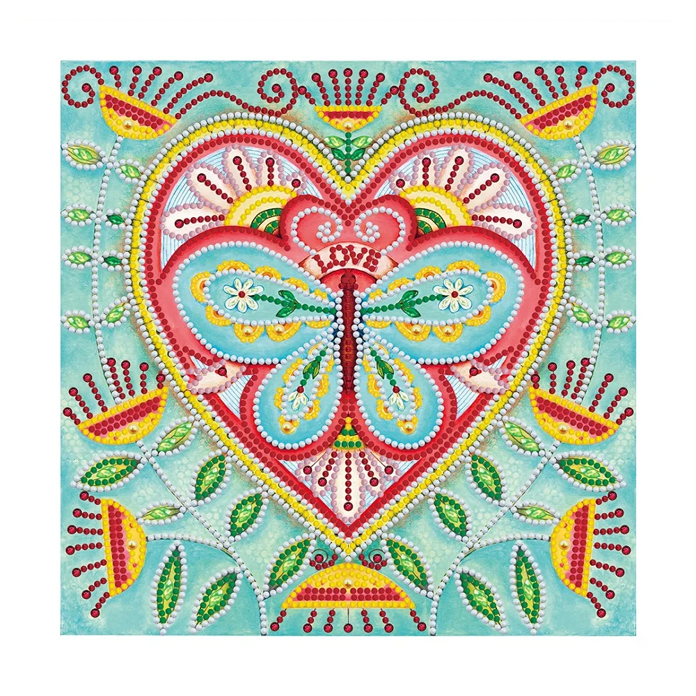 

Special-shaped Luminous Diamond Painting Heart-shaped Flower 5D DIY Mosaic Set Rhinestone Embroidery Home Decoration Gift